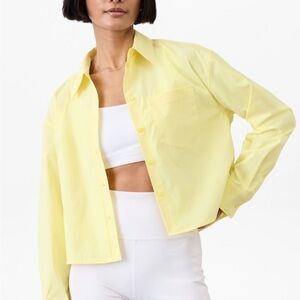 Athleta Midday Cropped Poplin Shirt